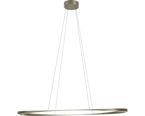 Moderne ronde LED hanglamp met metalen behuizing en dunne draadophanging
