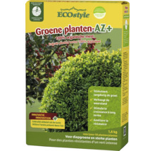 ECOstyle Groene planten-AZ+ 100 procent organische meststof voor groene planten, 1,6 kilogram verpakking, geschikt voor biologische landbouw.
