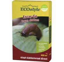 ECOstyle Escar-Go slakkenkorrels voor biologische tuinbouw tegen naaktslakken, 1 kilogram verpakking.