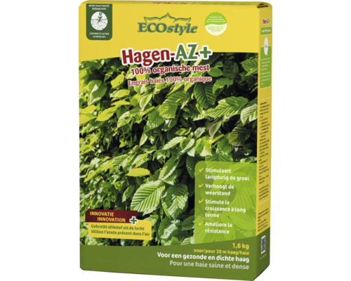 ECOstyle Hagen-AZ plus organische meststof voor een gezonde en dichte haag 1,6 kilogram.