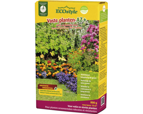 ECOstyle Vaste planten-AZ+ 800 gram organische meststof voor vaste planten voor langdurige groei en verhoogde weerstand.