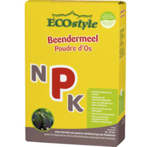 ECOstyle Beendermeel meststof voor wortelontwikkeling en bloei, 1,6 kilogram verpakking geschikt voor biologische landbouw.