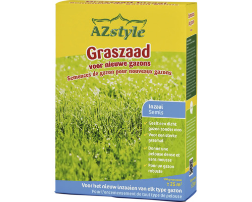 AZstyle graszaad voor nieuwe gazons 500 gram voor 25 vierkante meter