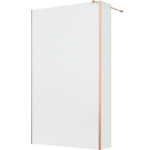 Inloopdouchewand met geribbeld glas en wandmontage
