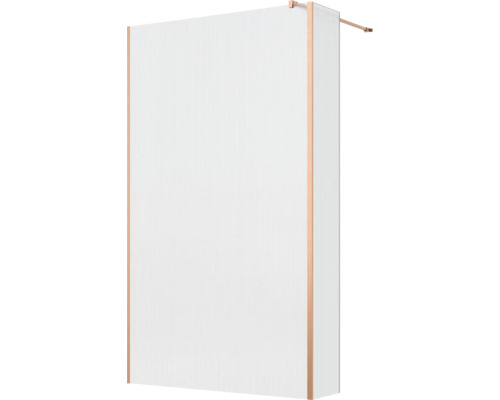Inloopdouchewand met geribbeld glas en wandmontage
