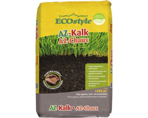 ECOstyle AZ Kalk 20 kilogram zak voor gazon en tuin