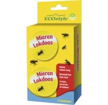 ECOstyle Mieren Lokdoos mierendoos voor bestrijding van mieren in huis op terras en balkon 2 stuks