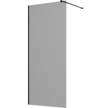 Inloopdouche douchewand van glas met wandprofiel en stabilisatiestang