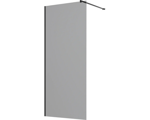 Inloopdouche douchewand van glas met wandprofiel en stabilisatiestang