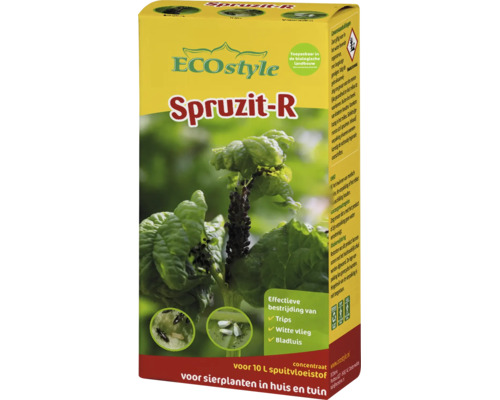 ECOstyle Spruzit-R concentraat voor de bestrijding van bladluis, witte vlieg en trips op sierplanten in huis en tuin.