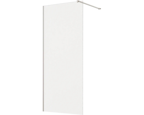 Glazen douchewand met wandprofiel en stabilisatiestang als inloopdouchewand