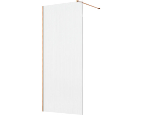 Walk in douchewand van glas met wandprofiel en stabilisatiestang