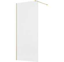 Inloopdouchewand met geribbeld glas en profielen voor wandmontage