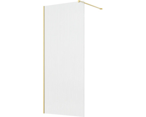 Inloopdouchewand met geribbeld glas en profielen voor wandmontage
