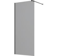 Inloopdouchewand van veiligheidsglas met wandprofiel en stabilisatiestang