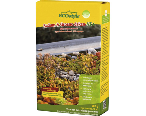 ECOstyle Sedum en Groene Daken AZ plus 800 gram organische meststof voor sedumdaken en groene daken.