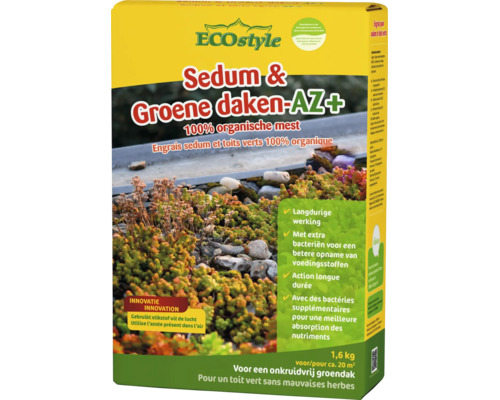 ECOstyle Sedum en Groene daken AZ meststof 1,6 kilogram voor 20 vierkante meter biologische meststof voor groendaken