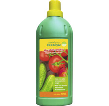 ECOstyle Moestuinvoeding voor 100 liter gietwater in een kunststof fles met schroefdop.