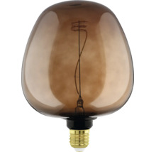 Grote decoratieve ledlamp met getint glas en zichtbare gloeidraad.