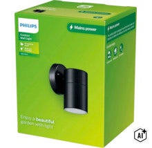Philips Kylis buitenwandlamp in verpakking, weerbestendig en corrosiebestendig voor wandmontage. (Image AI modified or generated)
