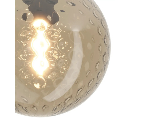 LED filament lamp in bolvorm met textuur op het glas