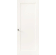 Witte binnendeur met eenvoudig design en zilveren deurklink