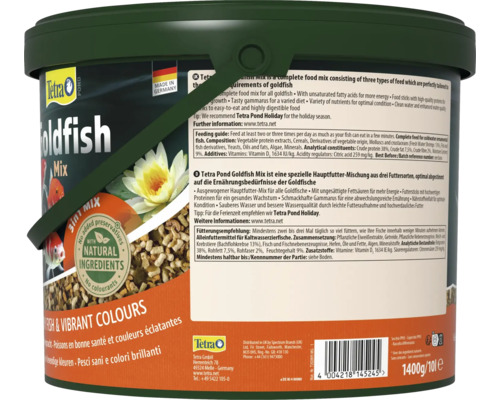 Tetra Pond Goudvis Mix hoofdvoer voor goudvissen in 101 liter emmer met natuurlijke ingrediënten