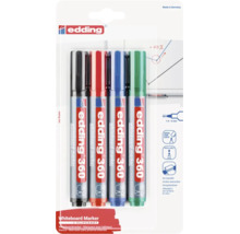edding 360 whiteboardmarker set, 4 stuks, navulbaar, 1,5 tot 3 millimeter lijndikte, voor whiteboards en flipcharts.