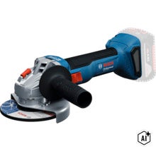 Bosch Professional accu haakse slijper GWS 18V 8 met 18 volt lithium ion accu (Image AI modified or generated)