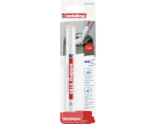 edding 8180 etikettenverwijderaar stift voor het eenvoudig verwijderen van etiketten en lijmresten.