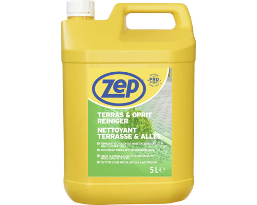 Zep terras en oprit reiniger 5 liter jerrycan voor het verwijderen van vet en olie van beton en steen