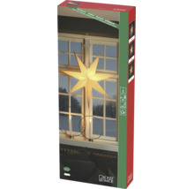 Konstsmide kerstster voor binnengebruik, verlichte papieren ster als raamdecoratie in de verpakking