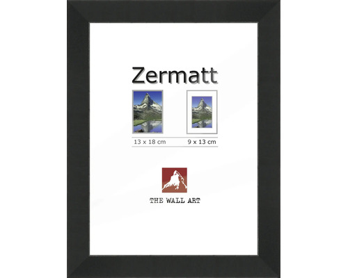 Fotolijst Zermatt voor fotoformaten 13 bij 18 centimeter en 9 bij 13 centimeter met The Wall Art logo