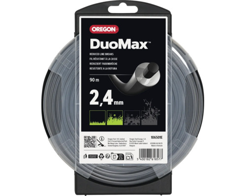 Oregon DuoMax maaidraad voor grastrimmers, 2,4 millimeter diameter, 90 meter lengte.