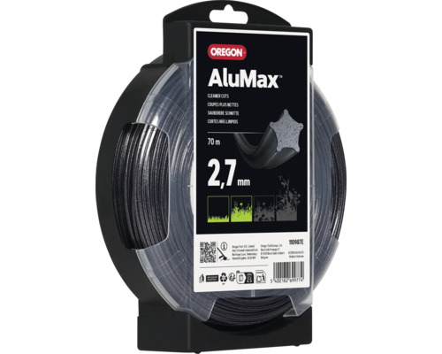 Oregon AluMax maaidraad voor bosmaaiers met een diameter van 2,7 millimeter en een lengte van 70 meter op een spoel.