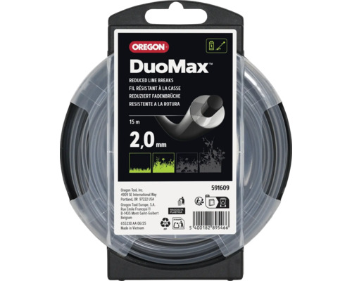 Oregon DuoMax maaidraad voor grastrimmer, diameter 2,0 millimeter, lengte 15 meter, in kunststof verpakking