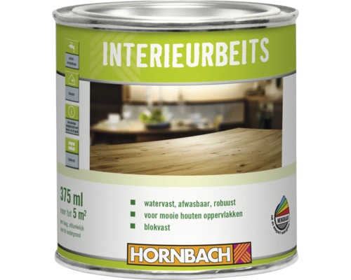 Blik Hornbach interieurbeits voor houten oppervlakken binnenshuis met een inhoud van 375 milliliter