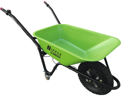 Groene kruiwagen met elektrische aandrijving van Zipper
