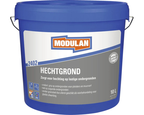 Modulan Hechtgrund 2402 hechtprimer in een emmer van 10 liter voor lastige ondergronden als voorbehandeling voor pleister en muurverf