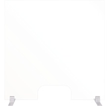 BI-OFFICE Hygiënisch staand baliespatscherm plexiglas 90x90 cm