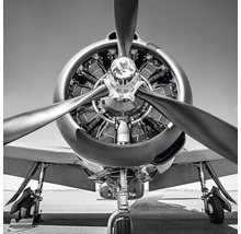 Detailopname van een vliegtuig met propeller