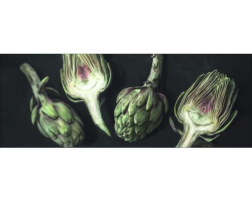 PURE LIVING Schilderij glas Artichokes I 50x125 cm