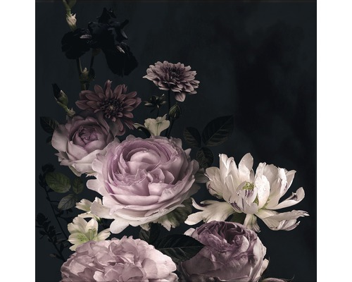 PURE LIVING Schilderij glas Baroque Flowers VII 20x20 cm