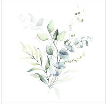 Aquarelschilderij van eucalyptus en bladeren