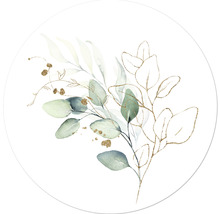 Aquarel eucalyptus tak met gouden accenten