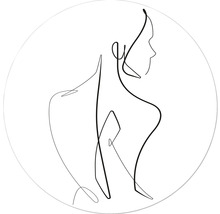 Decoratieve wanddecoratie met gestileerde vrouwelijke figuur