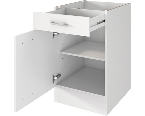 Onderkast met open deur, lade en legplanken