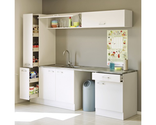 FLEX WELL Keukenblok zonder apparatuur Lucca wit mat 240x60 cm FLEX WELL Keukenblok zonder apparatuur Lucca wit mat 240x60 cm