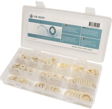 De Beer vezel afdichtring assortiment, 200 stuks, in sorteerdoos