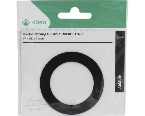 Körö vlakke afdichting voor afvoerventiel, 47 x 68 x 1 millimeter